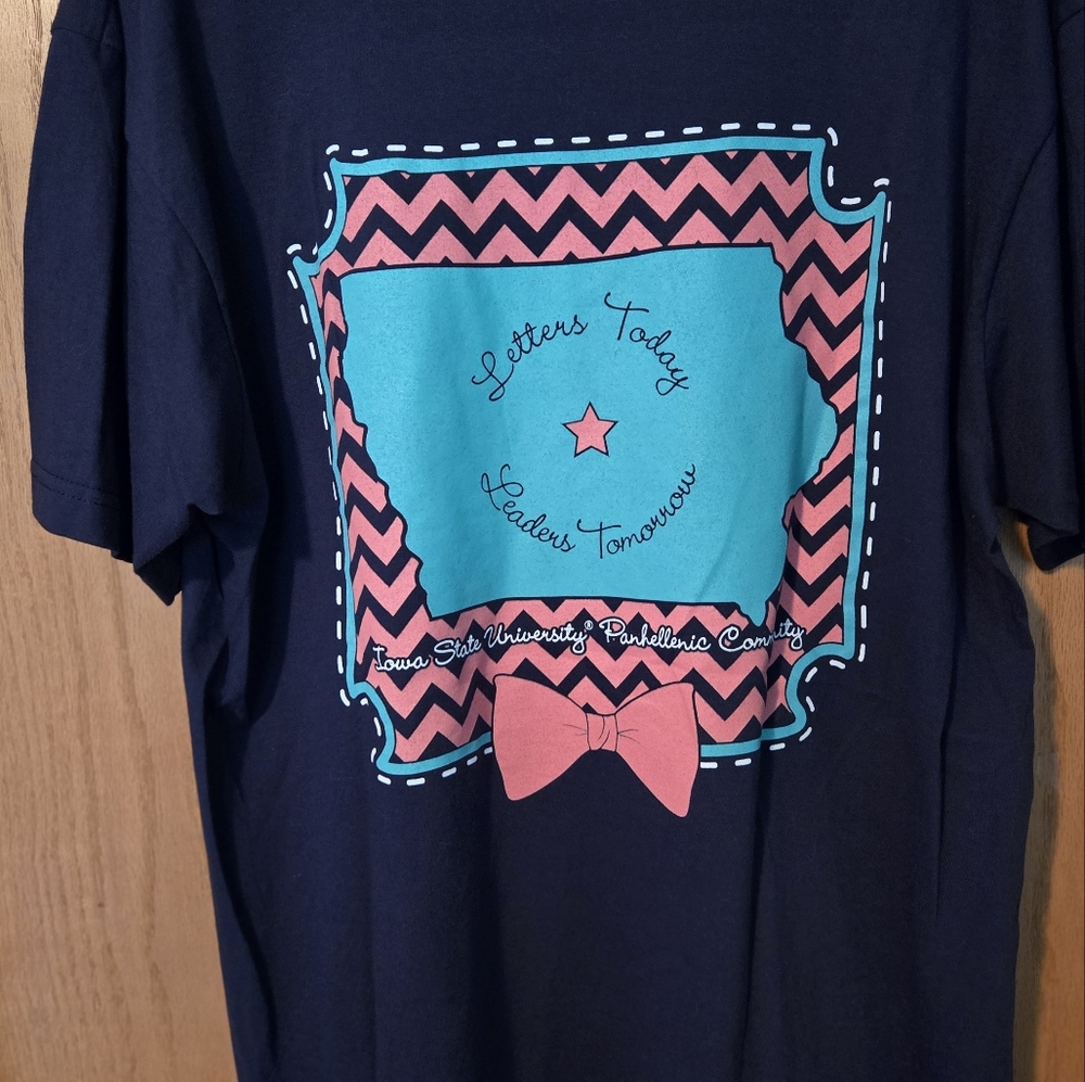 Navy Iowa State sorority tshirt